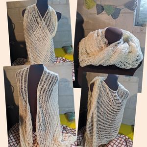 Linen Blend Deconstructed Shawl